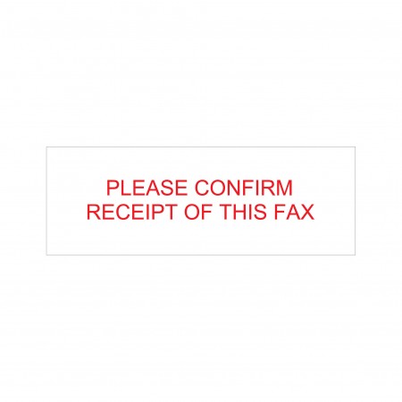 Please Confirm Receipt Of This Fax Stock Stamp 4911/153 38x14mm